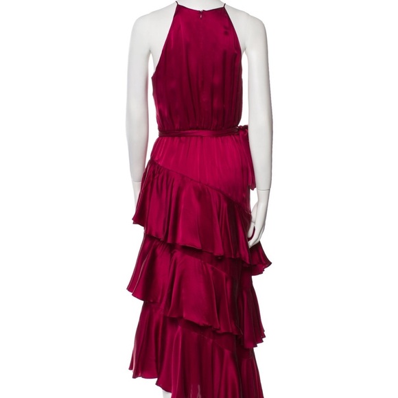 Zimmermann Pink High Low Halter Gown SZ XS Petite - Picture 6 of 7